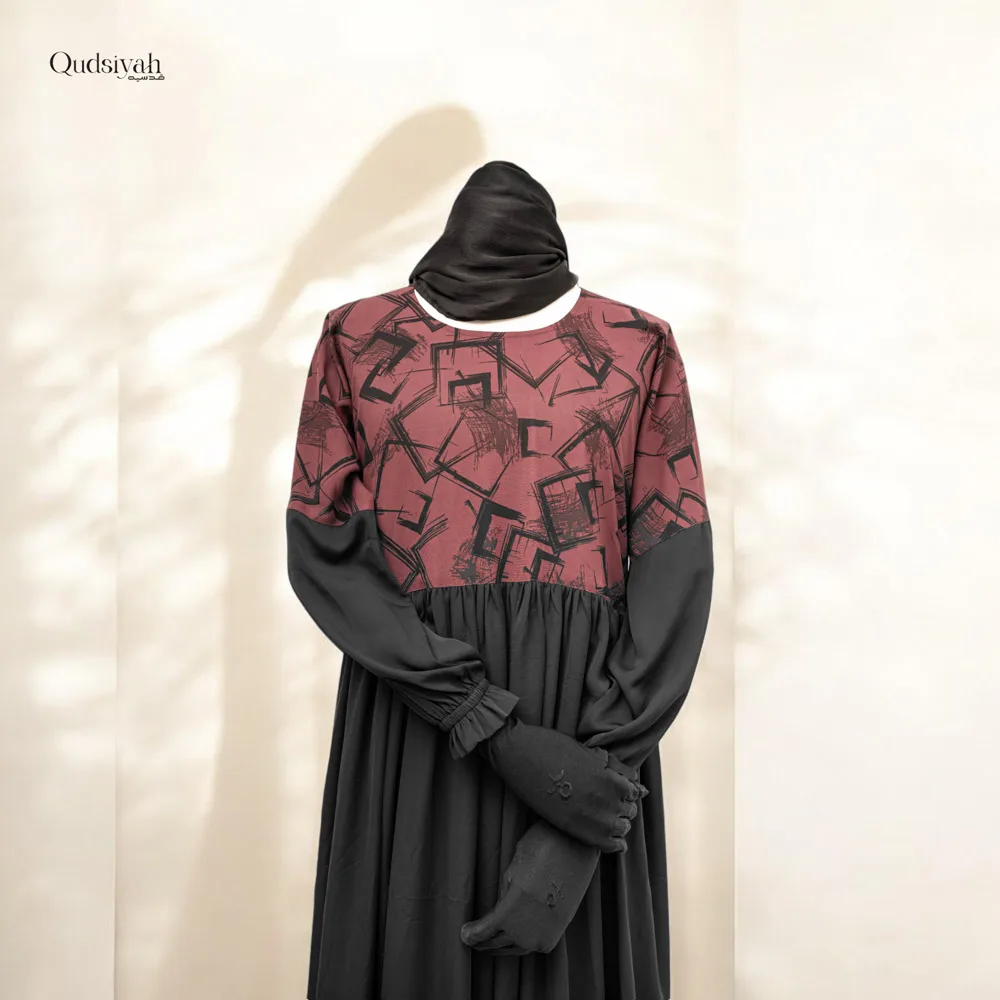 Ballerina Tuscan Red Premium Abaya - Image 2