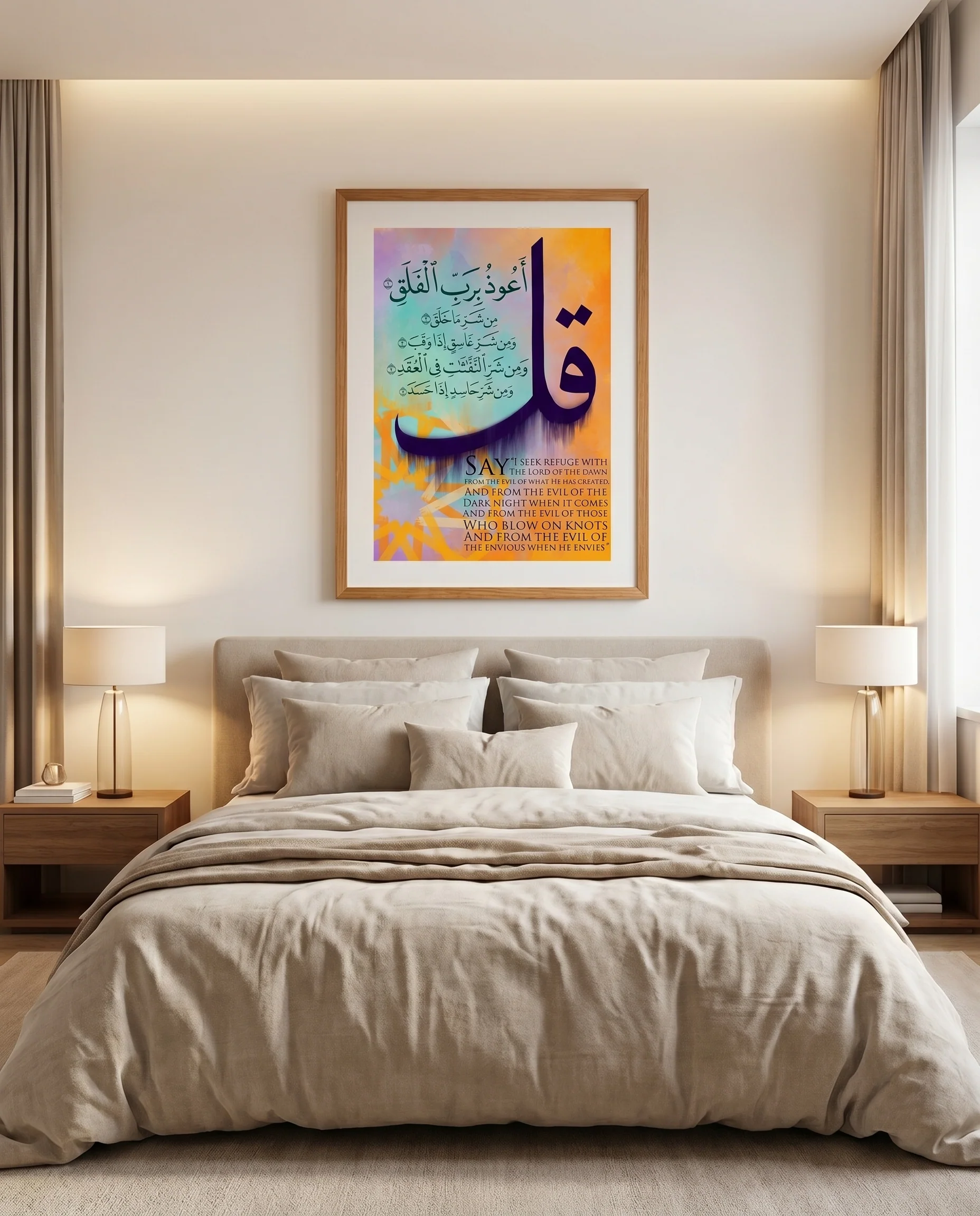 Surah Falaq Arabic+English Frame - Image 2